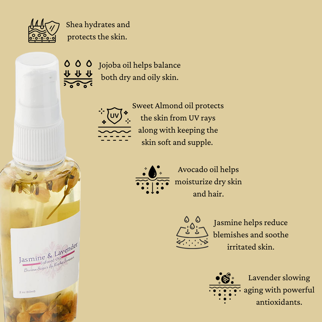 Jasmine & Lavender Infused Hair and Body Oil