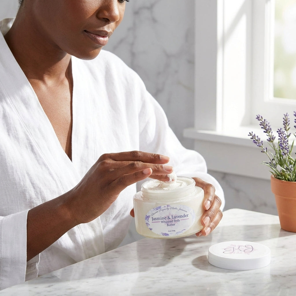 Jasmine & Lavender Whipped Body Butter for Dry Skin