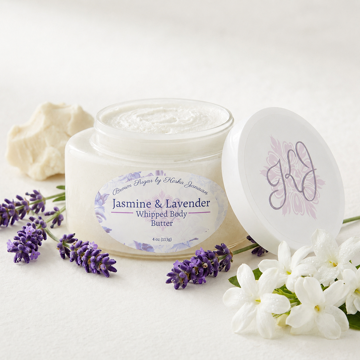 Jasmine & Lavender Whipped Body Butter for Dry Skin
